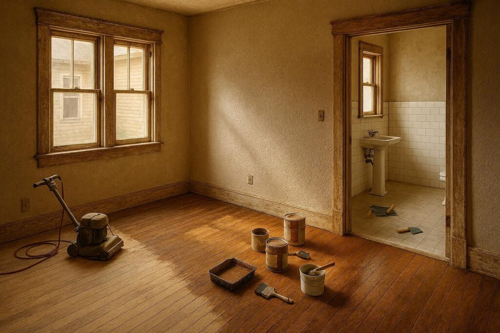 Repairing and refreshing old floors and tiles instead of expensive replacement