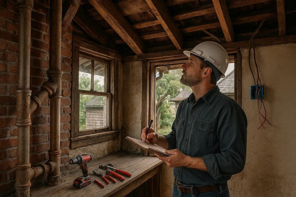 Inspecting house structure to avoid hidden costs during zero budget renovation