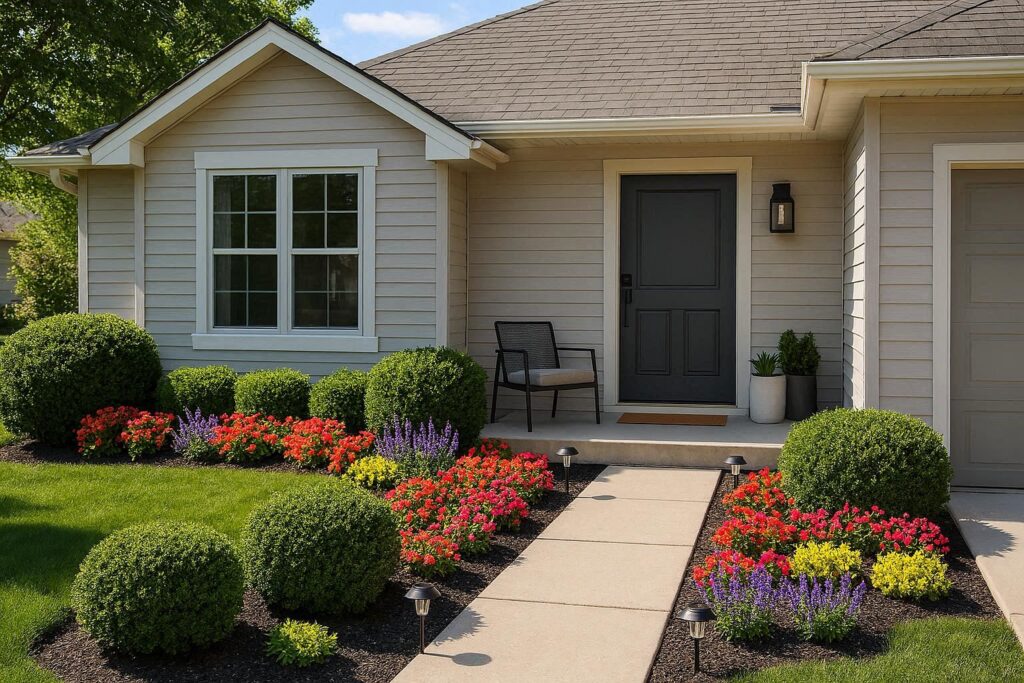 Front exterior house update ideas to boost curb appeal with landscaping and porch décor