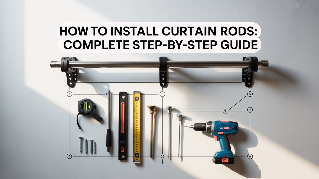 how to install curtain rods